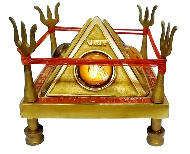 श्री बगलामुखी रक्षा कवच यंत्र चौकी (पीतल - 11 सेमी)