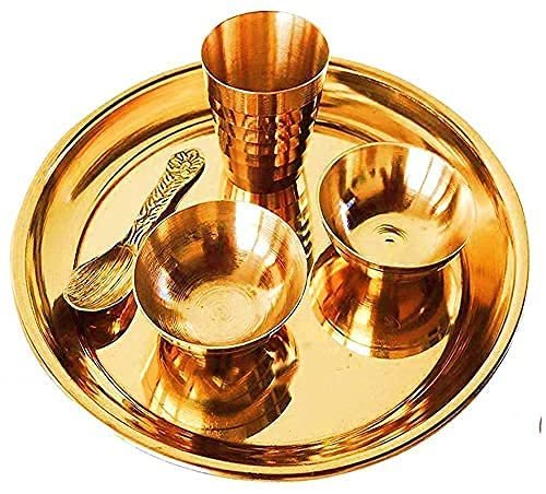 Pujahome Brass Pooja Thali Set